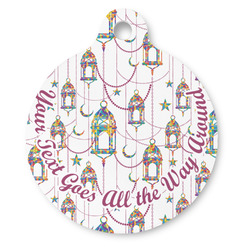 Hanging Lanterns Round Pet ID Tag