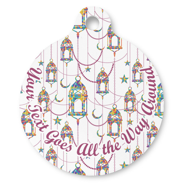 Custom Hanging Lanterns Round Pet ID Tag