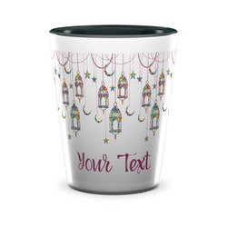 Hanging Lanterns Ceramic Shot Glass - 1.5 oz - Two Tone - Set of 4