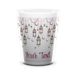 Hanging Lanterns Ceramic Shot Glass - 1.5 oz - White - Set of 4