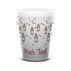 Hanging Lanterns Ceramic Shot Glass - 1.5 oz - White - Set of 4