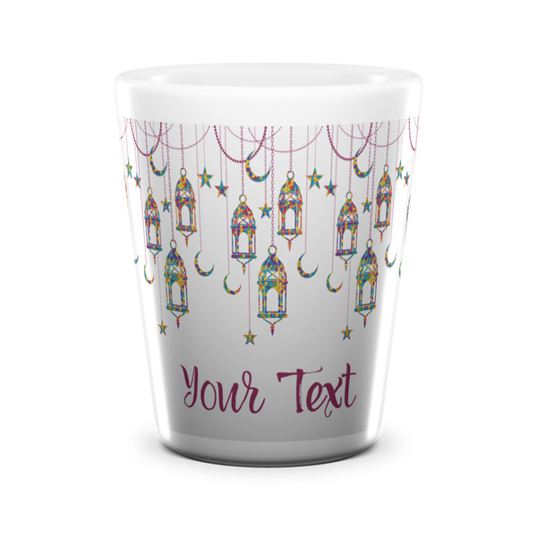 Custom Hanging Lanterns Ceramic Shot Glass - 1.5 oz - White - Set of 4