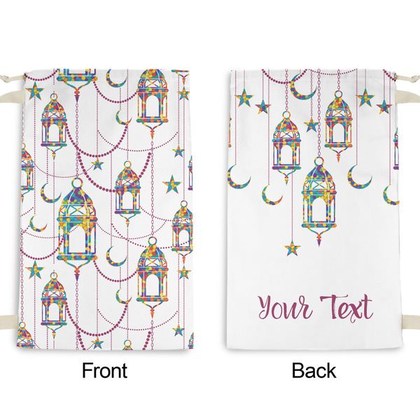 Hanging Lanterns Small Laundry Bag - Front & Back View