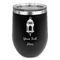 Hanging Lanterns Stainless Wine Tumblers - Black - Single Sided - Front
