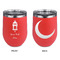 Hanging Lanterns Stainless Wine Tumblers - Coral - Double Sided - Approval