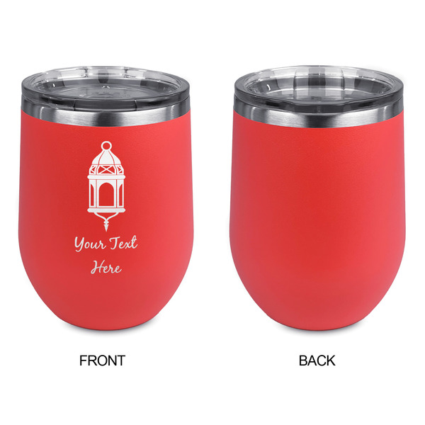 Hanging Lanterns Stainless Wine Tumblers - Coral - Single Sided - Approval