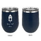 Hanging Lanterns Stainless Wine Tumblers - Navy - Single Sided - Approval