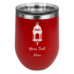 Hanging Lanterns Stemless Stainless Steel Wine Tumbler - Red - Double Sided