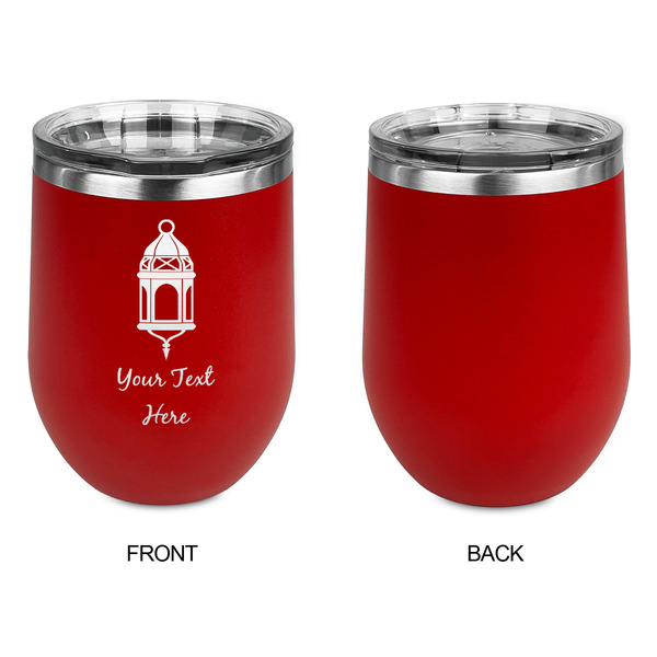 Hanging Lanterns Stainless Wine Tumblers - Red - Single Sided - Approval