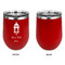 Hanging Lanterns Stainless Wine Tumblers - Red - Single Sided - Approval