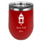Hanging Lanterns Stainless Wine Tumblers - Red - Single Sided - Front