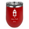 Hanging Lanterns Stemless Stainless Steel Wine Tumbler - Red - Single Sided