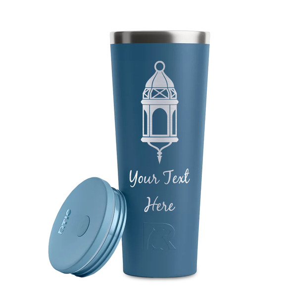 Hanging Lanterns Steel Blue RTIC Everyday Tumbler - 28 oz. - Lid Off