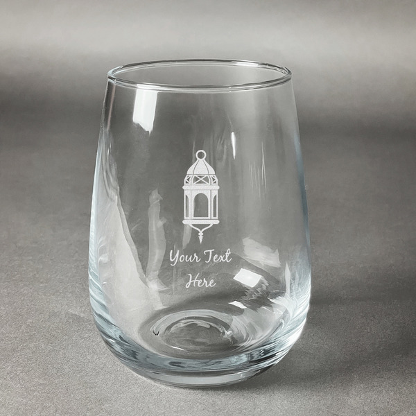Custom Hanging Lanterns Stemless Wine Glass (Single)