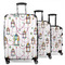 Hanging Lanterns 3 Piece Luggage Set - 20" Carry On, 24" Medium Checked, 28" Large Checked