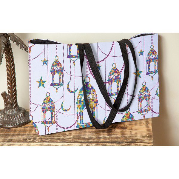 Hanging Lanterns Tote w/Black Handles - Lifestyle View