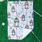 Hanging Lanterns Waffle Weave Golf Towel - In Context