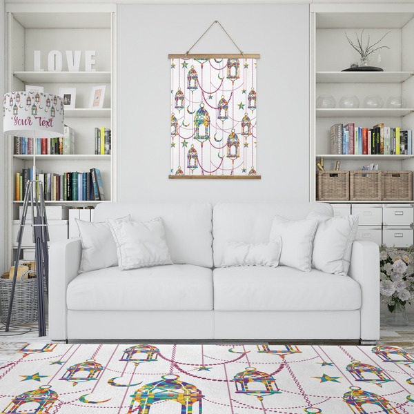 Hanging Lanterns Wall Hanging Tapestry - Portrait - IN CONTEXT