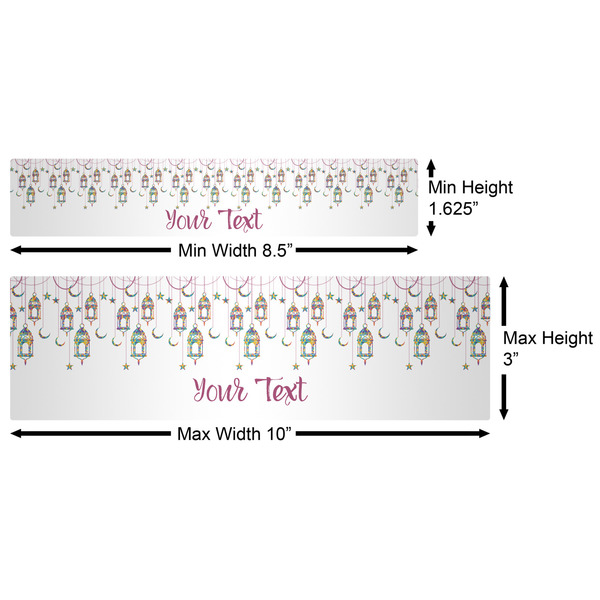 Hanging Lanterns Water Bottle Labels w/ Dimensions