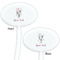 Hanging Lanterns White Plastic 7" Stir Stick - Double Sided - Oval - Front & Back