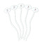 Hanging Lanterns White Plastic 7" Stir Stick - Oval - Fan