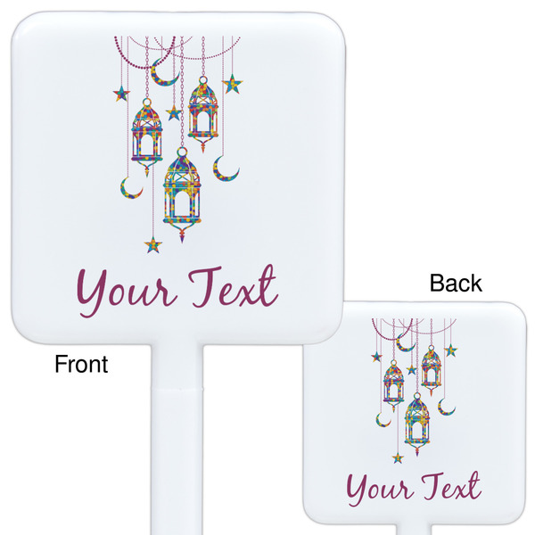 Hanging Lanterns White Plastic Stir Stick - Double Sided - Approval