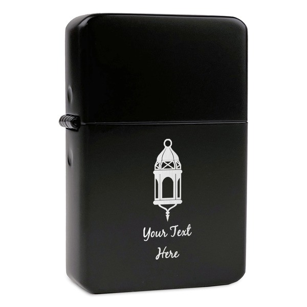 Custom Hanging Lanterns Windproof Lighter - Black - Single Sided