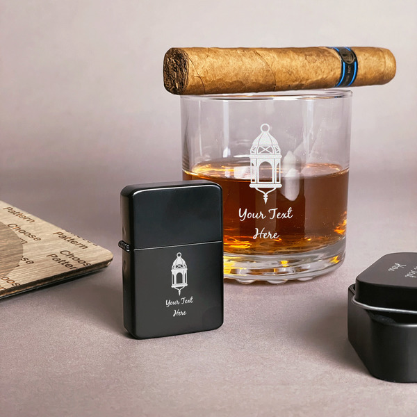 Hanging Lanterns Windproof Lighters - Black - In Context