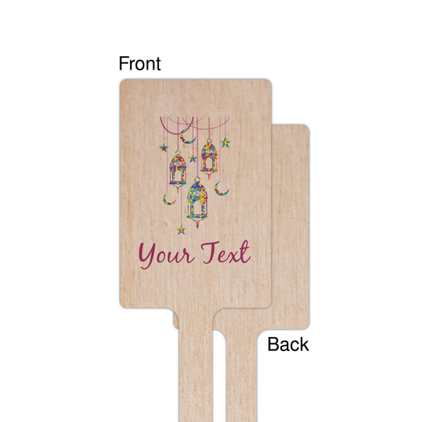 Hanging Lanterns Wooden 6.25" Stir Stick - Rectangular - Single - Front & Back