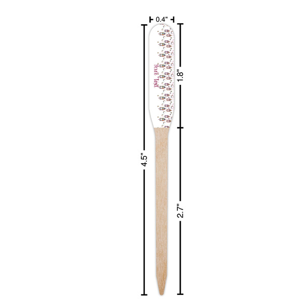Hanging Lanterns Wooden Food Pick - Paddle - Dimensions