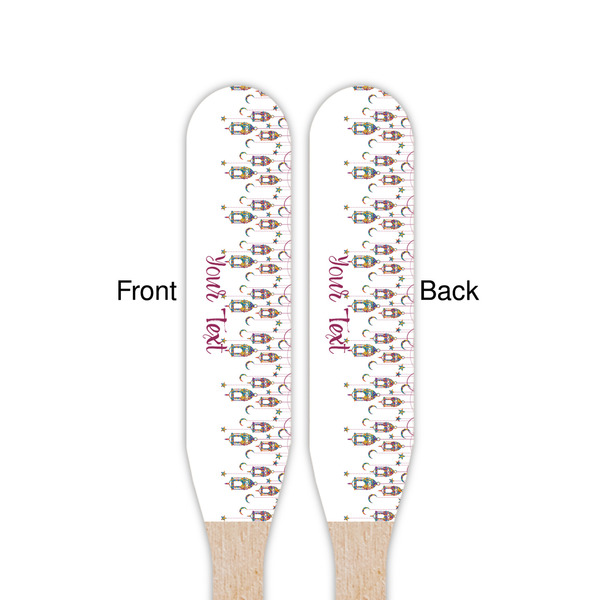 Hanging Lanterns Wooden Food Pick - Paddle - Double Sided - Front & Back