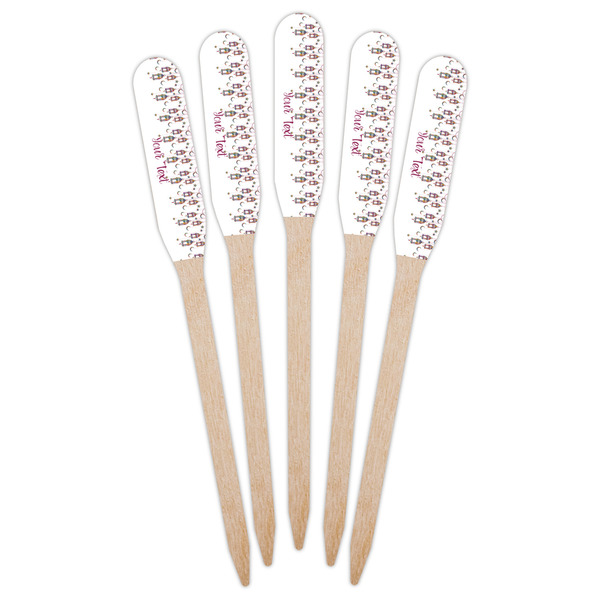 Hanging Lanterns Wooden Food Pick - Paddle - Fan View