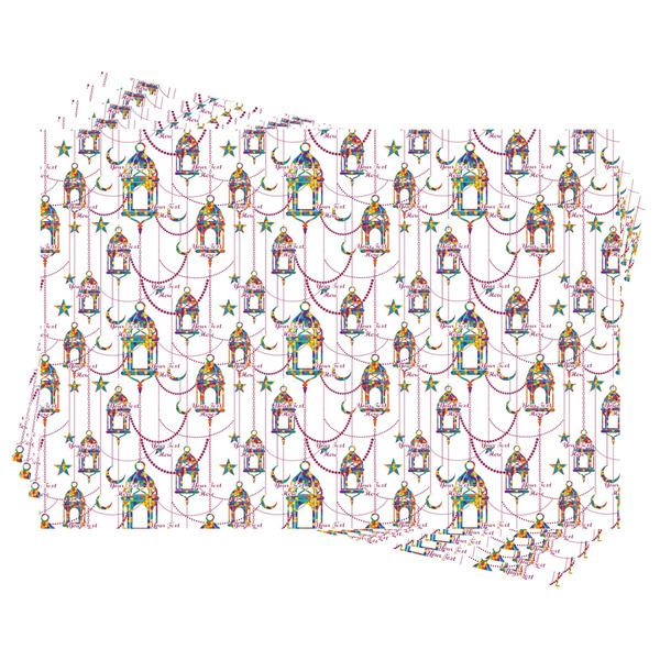 Hanging Lanterns Wrapping Paper - Front & Back - Sheets Approval