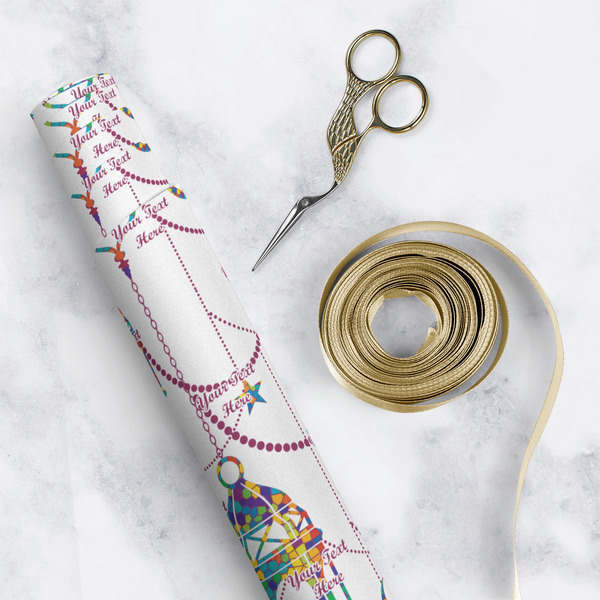 Hanging Lanterns Wrapping Paper Roll - Matte - In Context