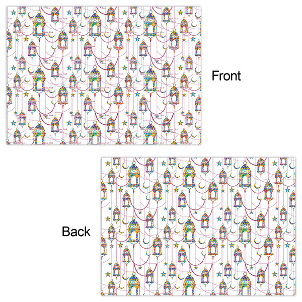 Hanging Lanterns Wrapping Paper Sheet - Double Sided - Front & Back