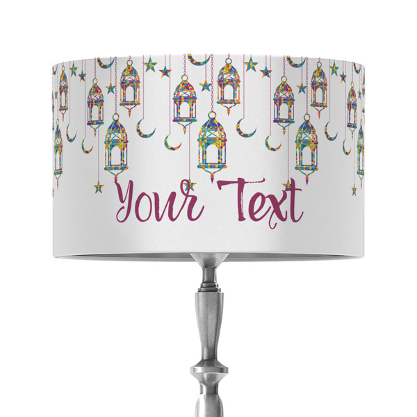 Moroccan Lanterns 12" Drum Lampshade - ON STAND (Fabric)
