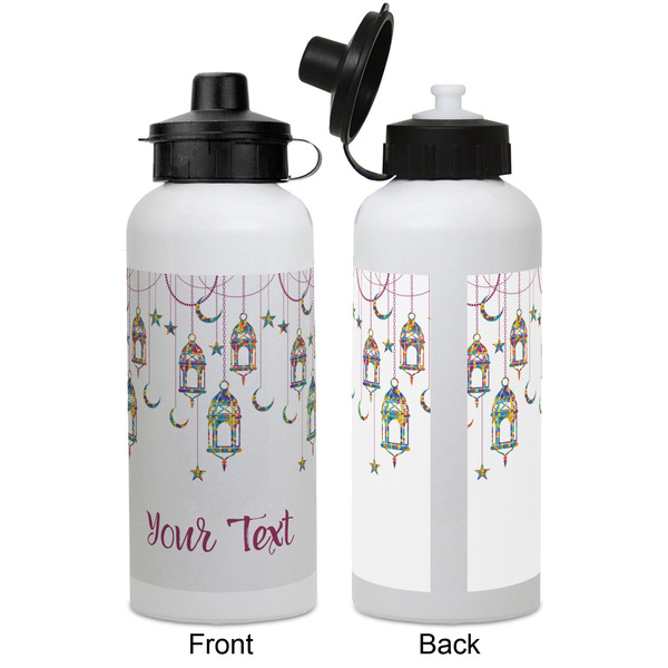 Moroccan Lanterns Aluminum Water Bottle - White APPROVAL