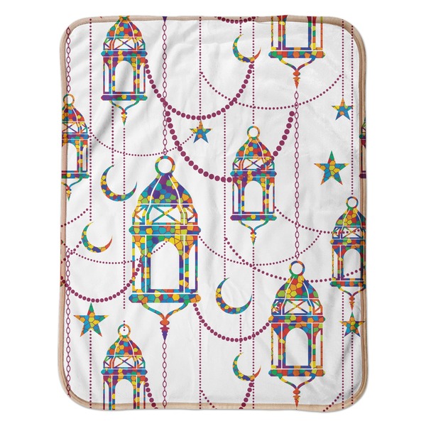 Moroccan Lanterns Baby Sherpa Blanket - Flat