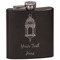 Moroccan Lanterns Black Flask - Engraved Front