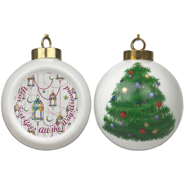 Moroccan Lanterns Ceramic Christmas Ornament - X-Mas Tree (APPROVAL)
