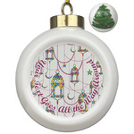 Hanging Lanterns Ceramic Ball Ornament - Christmas Tree