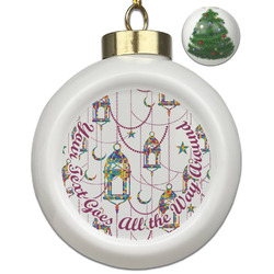 Hanging Lanterns Ceramic Ball Ornament - Christmas Tree