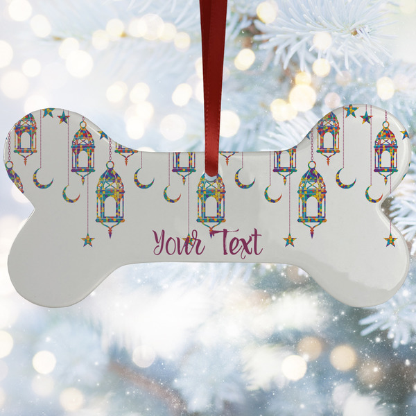 Custom Hanging Lanterns Ceramic Dog Ornament