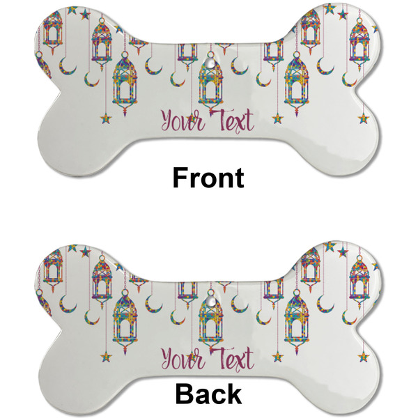 Moroccan Lanterns Ceramic Flat Ornament - Bone Front & Back (APPROVAL)