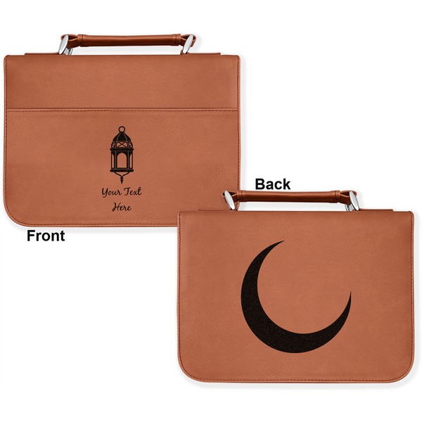 Moroccan Lanterns Cognac Leatherette Bible Covers - Large Double Sided Apvl