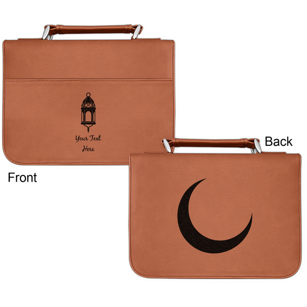 Moroccan Lanterns Cognac Leatherette Bible Covers - Small Double Sided Apvl