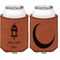 Moroccan Lanterns Cognac Leatherette Can Sleeve - Double Sided Front and Back