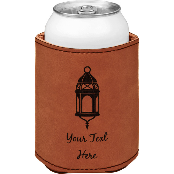 Moroccan Lanterns Cognac Leatherette Can Sleeve - Single Front