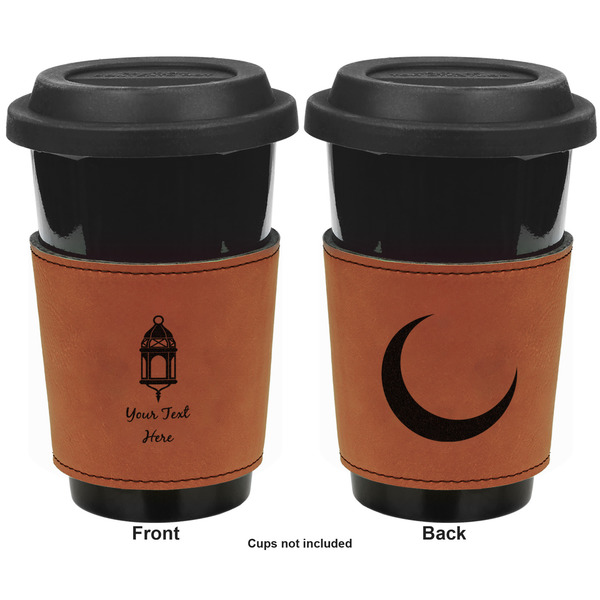 Moroccan Lanterns Cognac Leatherette Mug Sleeve - Double Sided Apvl