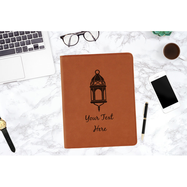 Moroccan Lanterns Cognac Leatherette Portfolios - Lifestyle Image